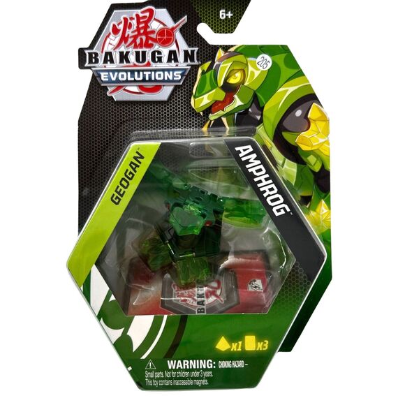 Bakugan Evolutions Geogan Amphrog Baku-Action Figure with Cards  by Spin Master‎ - Picture 1 of 9